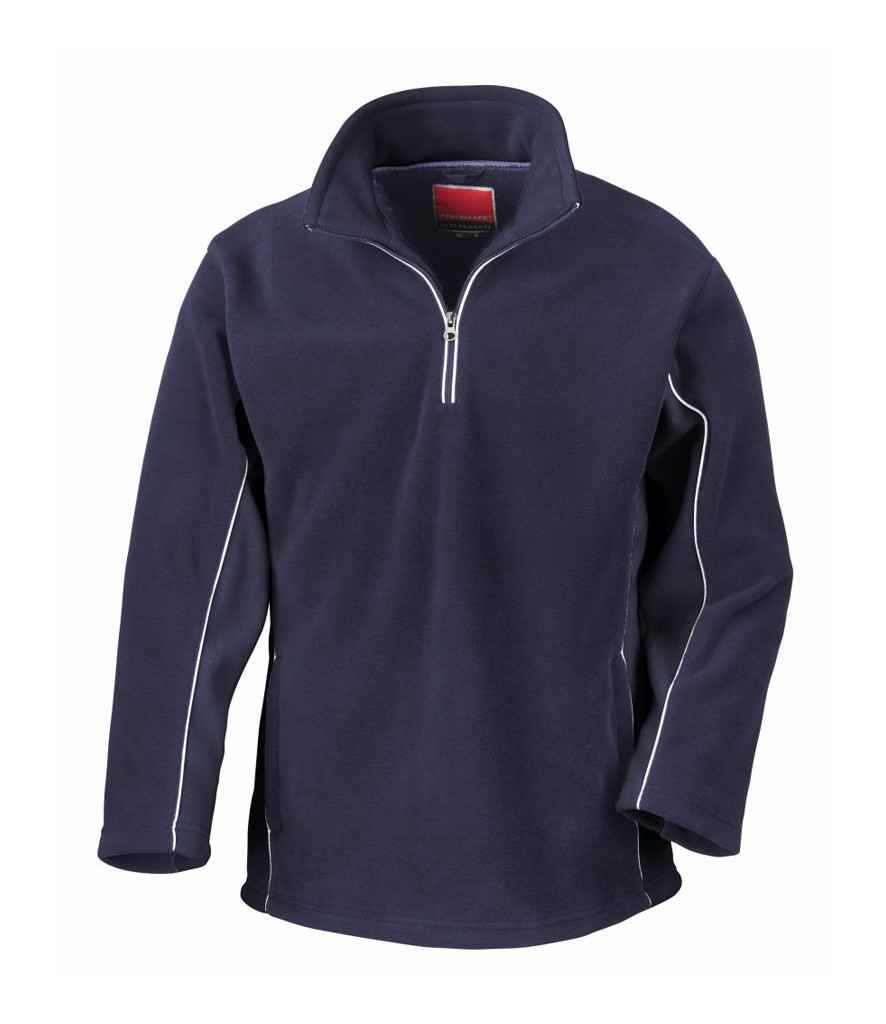 Result Tech 3 Zip Neck Sport Fleece in Navy Navy by Result — Custom branded clothing by Print Press, featuring premium embroidery produced in our specialist print lab in the UK.