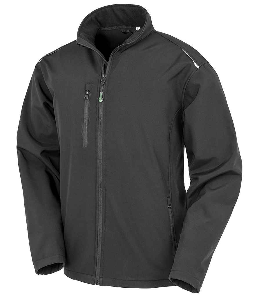 Result Genuine Recycled Three Layer Printable Soft Shell Jacket in by Result Genuine Recycled — Custom branded clothing by Print Press, featuring premium embroidery produced in our specialist print lab in the UK.