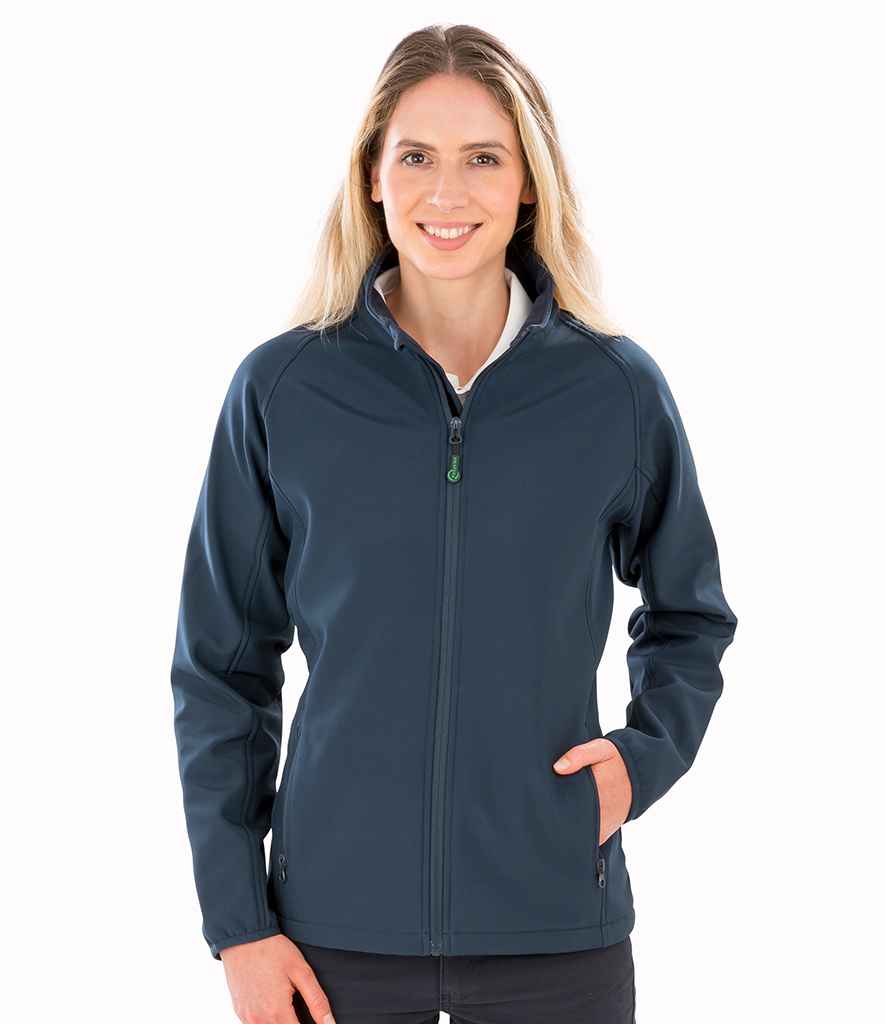 Result Genuine Recycled Ladies Printable Soft Shell Jacket in by Result Genuine Recycled — Custom branded clothing by Print Press, featuring premium embroidery produced in our specialist print lab in the UK.
