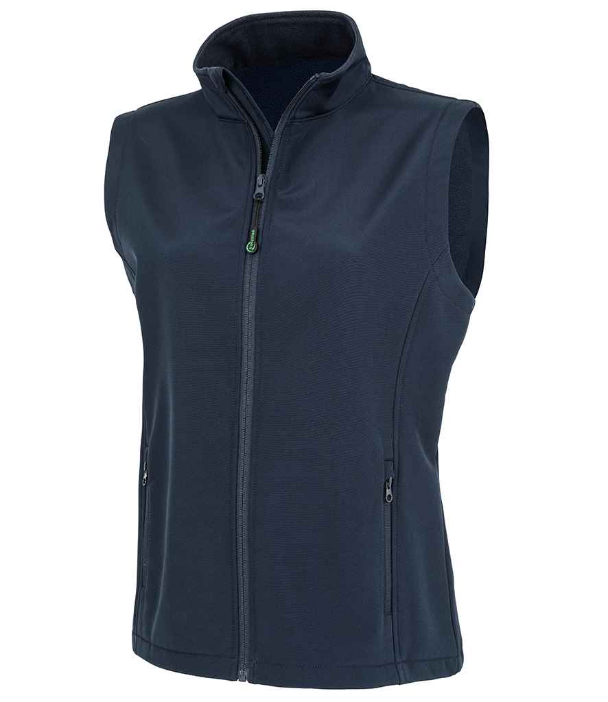 Result Genuine Recycled Ladies Printable Soft Shell Bodywarmer in by Result Genuine Recycled — Custom branded clothing by Print Press, featuring premium embroidery produced in our specialist print lab in the UK.