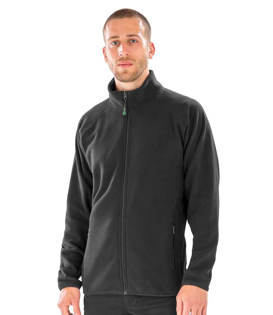 Result Genuine Recycled Polarthermic Fleece Jacket in Black by Result Genuine Recycled — Custom branded clothing by Print Press, featuring premium embroidery produced in our specialist print lab in the UK.
