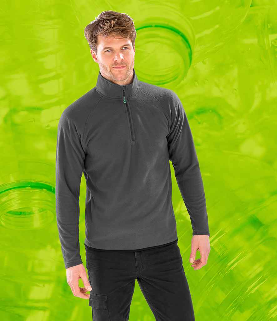 Result Genuine Recycled Zip Neck Micro Fleece in Grey by Result Genuine Recycled — Custom branded clothing by Print Press, featuring premium embroidery produced in our specialist print lab in the UK.