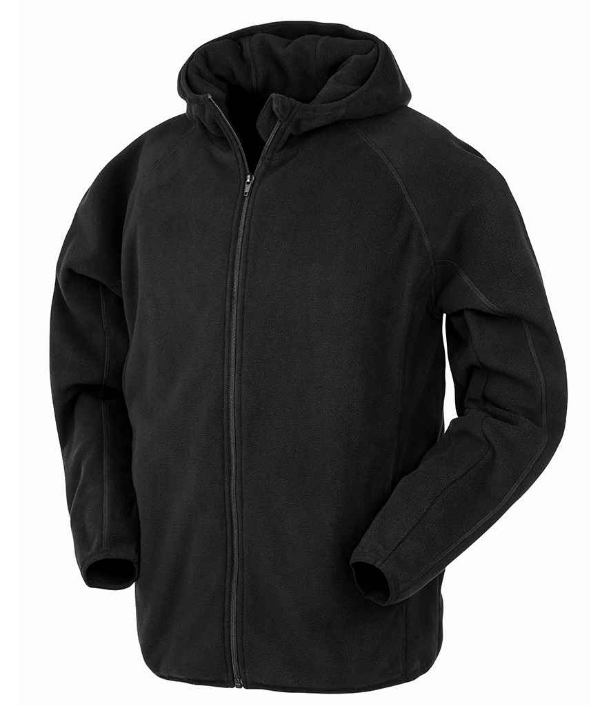 Result Genuine Recycled Hooded Micro Fleece Jacket in by Result Genuine Recycled — Custom branded clothing by Print Press, featuring premium embroidery produced in our specialist print lab in the UK.