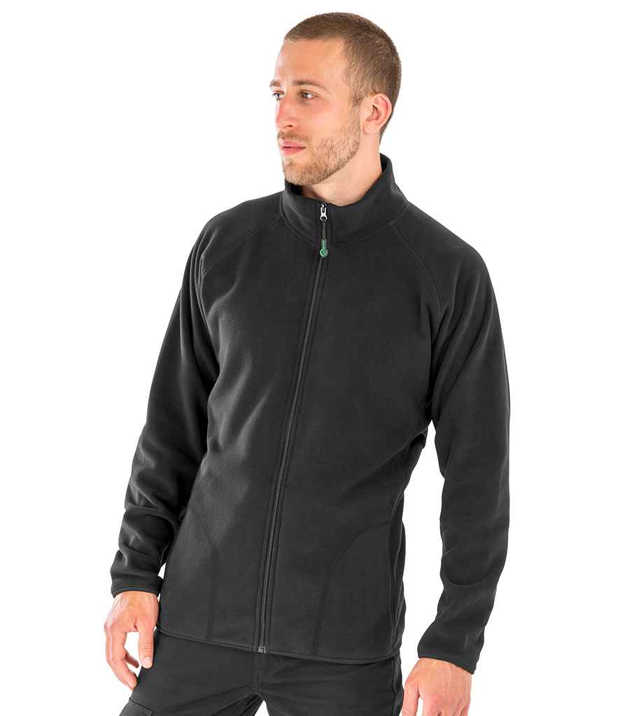 Result Genuine Recycled Micro Fleece Jacket in Black by Result Genuine Recycled — Custom branded clothing by Print Press, featuring premium embroidery produced in our specialist print lab in the UK.