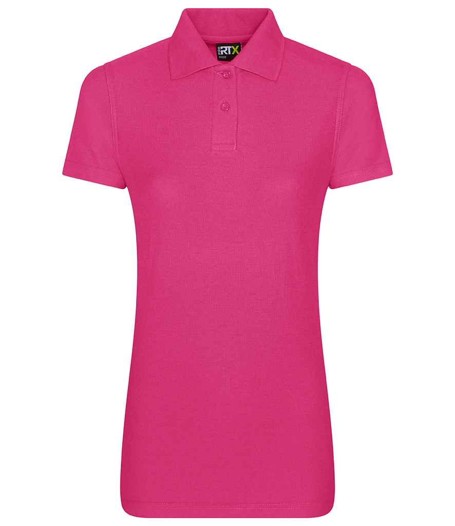 Pro RTX Ladies Pro Pique Polo Shirt in Fuchsia by Pro RTX — Custom branded clothing by Print Press, featuring premium embroidery produced in our specialist print lab in the UK.