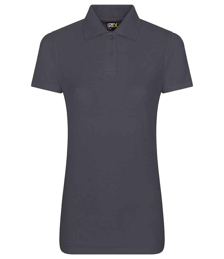 Pro RTX Ladies Pro Pique Polo Shirt in Solid Grey by Pro RTX — Custom branded clothing by Print Press, featuring premium embroidery produced in our specialist print lab in the UK.