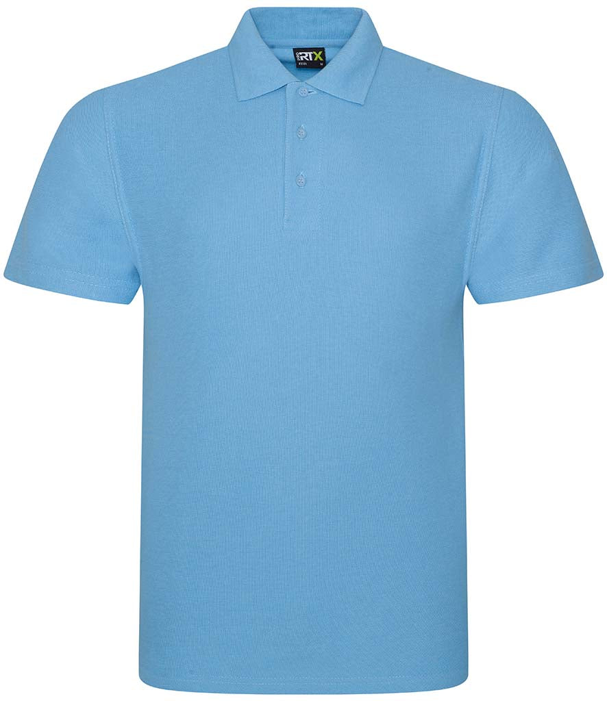 10 x Pro RTX Work Polos in Sky Blue by Print Lab Deals — Custom branded clothing by Print Press, featuring premium embroidery produced in our specialist print lab in the UK.