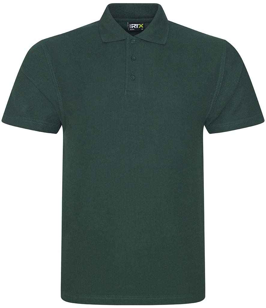 Pro RTX Pro Pique Polo Shirt - (2nd Colours) in Bottle Green by Pro RTX — Custom branded clothing by Print Press, featuring premium embroidery produced in our specialist print lab in the UK.