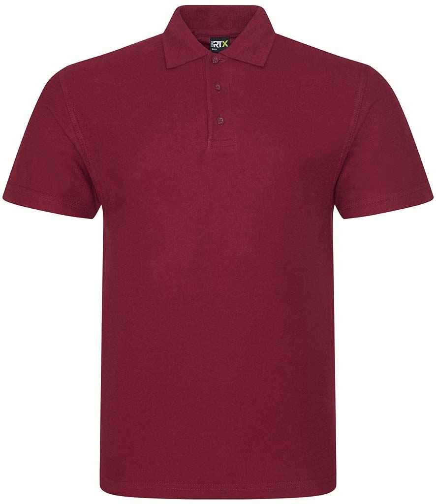 Pro RTX Pro Pique Polo Shirt - (2nd Colours) in Burgundy by Pro RTX — Custom branded clothing by Print Press, featuring premium embroidery produced in our specialist print lab in the UK.
