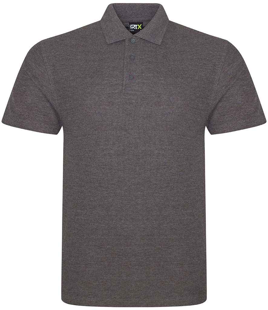Pro RTX Pro Pique Polo Shirt - (2nd Colours) in Charcoal by Pro RTX — Custom branded clothing by Print Press, featuring premium embroidery produced in our specialist print lab in the UK.