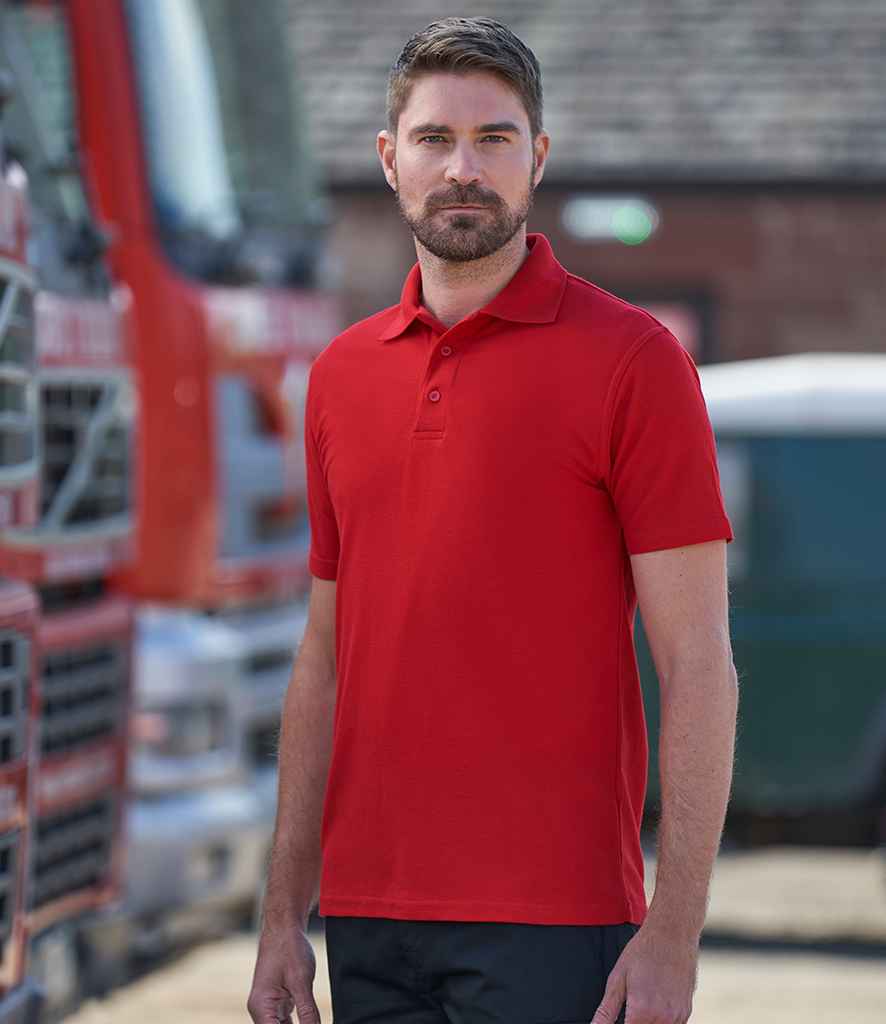 Pro RTX Pro Pique Polo Shirt in Red by Pro RTX — Custom branded clothing by Print Press, featuring premium embroidery produced in our specialist print lab in the UK.