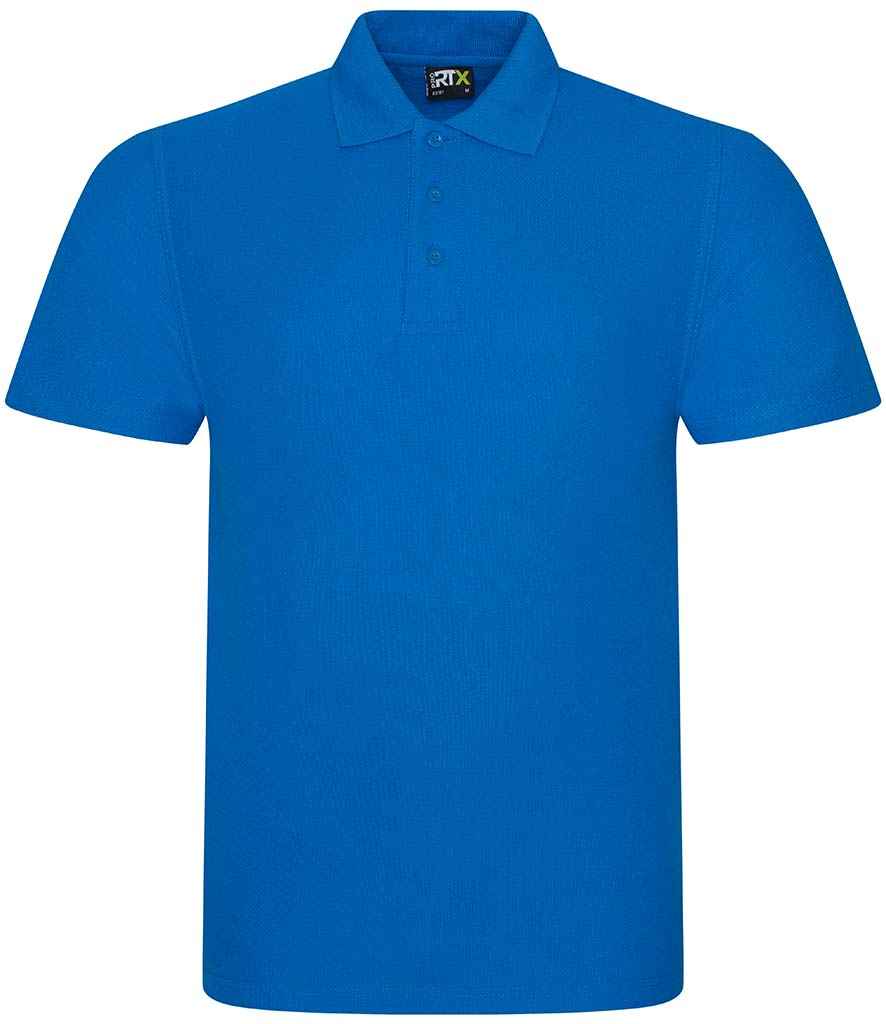 Pro RTX Pro Pique Polo Shirt in Sapphire Blue by Pro RTX — Custom branded clothing by Print Press, featuring premium embroidery produced in our specialist print lab in the UK.