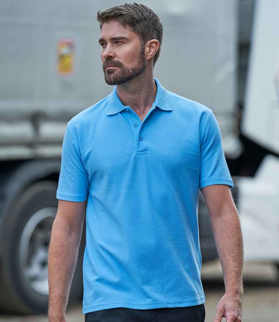 Pro RTX Pro Pique Polo Shirt in Turquoise Blue by Pro RTX — Custom branded clothing by Print Press, featuring premium embroidery produced in our specialist print lab in the UK.