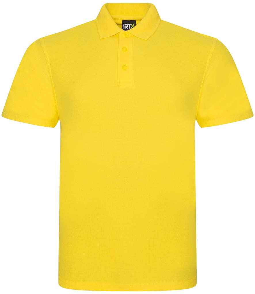 Pro RTX Pro Pique Polo Shirt in Yellow by Pro RTX — Custom branded clothing by Print Press, featuring premium embroidery produced in our specialist print lab in the UK.