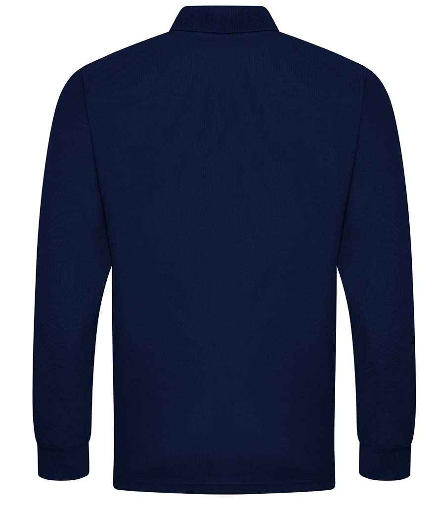 Pro RTX Pro Long Sleeve Pique Polo Shirt in by Pro RTX — Custom branded clothing by Print Press, featuring premium embroidery produced in our specialist print lab in the UK.
