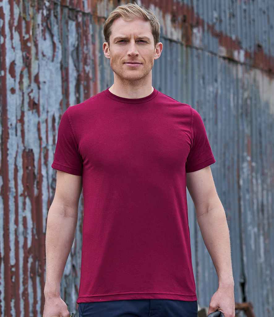 Pro RTX Pro T-Shirt in Burgundy by Pro RTX — Custom branded clothing by Print Press, featuring premium embroidery produced in our specialist print lab in the UK.