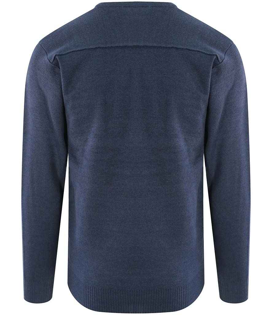 Pro RTX Pro Acrylic V Neck Sweater in by Pro RTX — Custom branded clothing by Print Press, featuring premium embroidery produced in our specialist print lab in the UK.