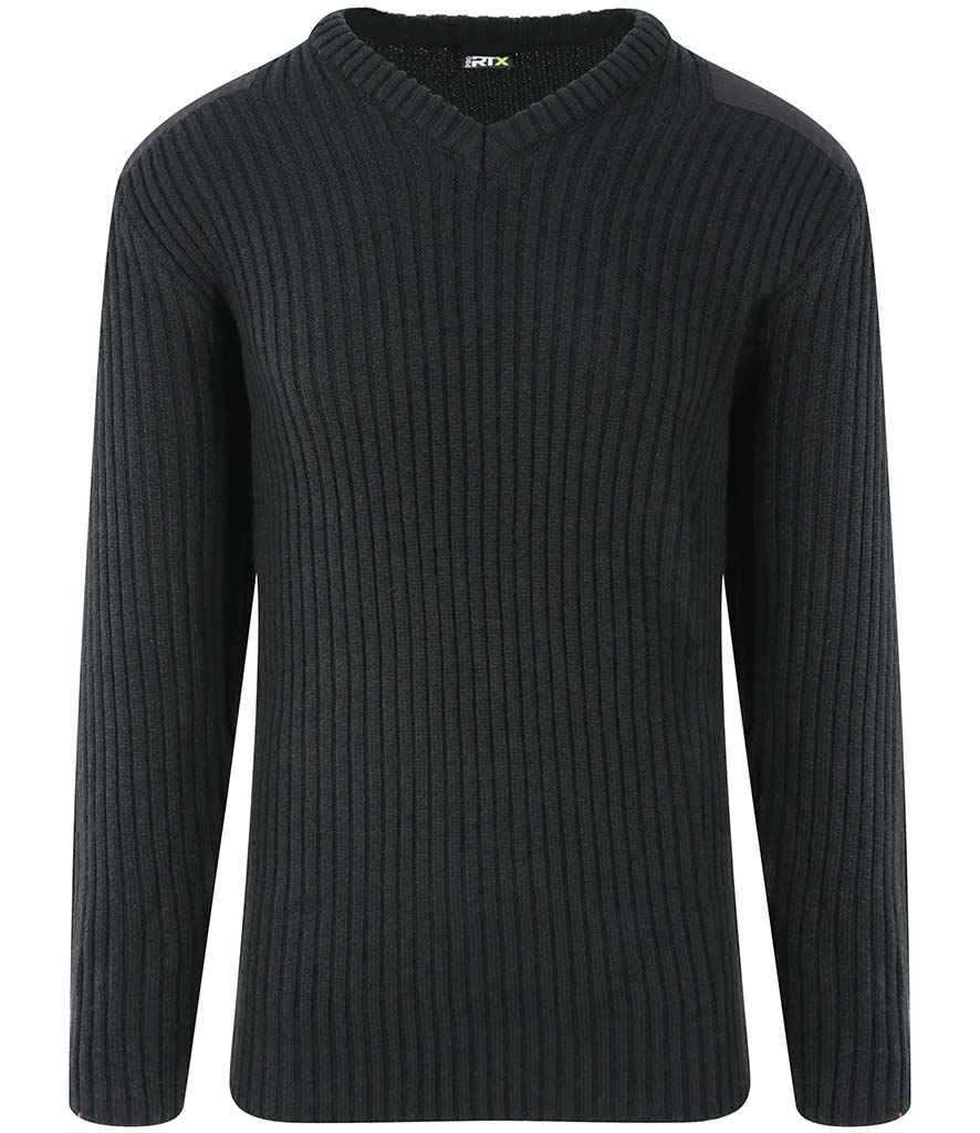 Pro RTX Pro Acrylic Security V Neck Sweater in by Pro RTX — Custom branded clothing by Print Press, featuring premium embroidery produced in our specialist print lab in the UK.