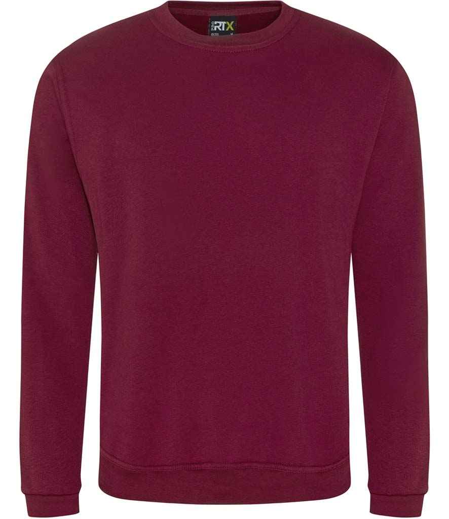 Pro RTX Pro Sweatshirt in Burgundy by Pro RTX — Custom branded clothing by Print Press, featuring premium embroidery produced in our specialist print lab in the UK.