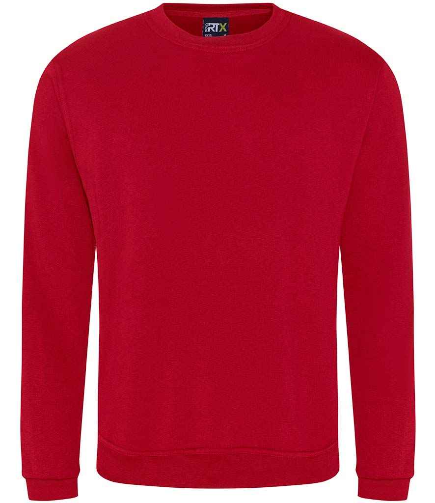 Pro RTX Pro Sweatshirt in Red by Pro RTX — Custom branded clothing by Print Press, featuring premium embroidery produced in our specialist print lab in the UK.