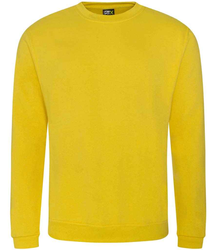 Pro RTX Pro Sweatshirt in Yellow by Pro RTX — Custom branded clothing by Print Press, featuring premium embroidery produced in our specialist print lab in the UK.