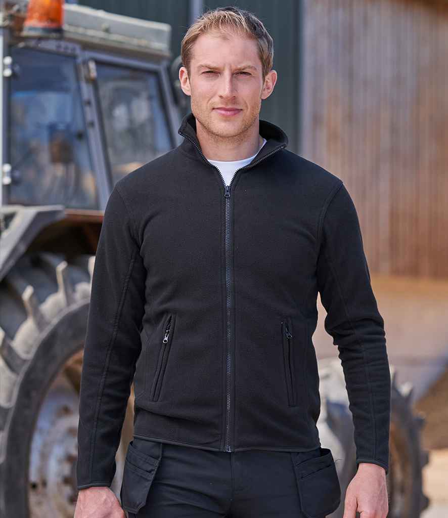 Pro RTX Pro Micro Fleece Jacket in Black by Pro RTX — Custom branded clothing by Print Press, featuring premium embroidery produced in our specialist print lab in the UK.