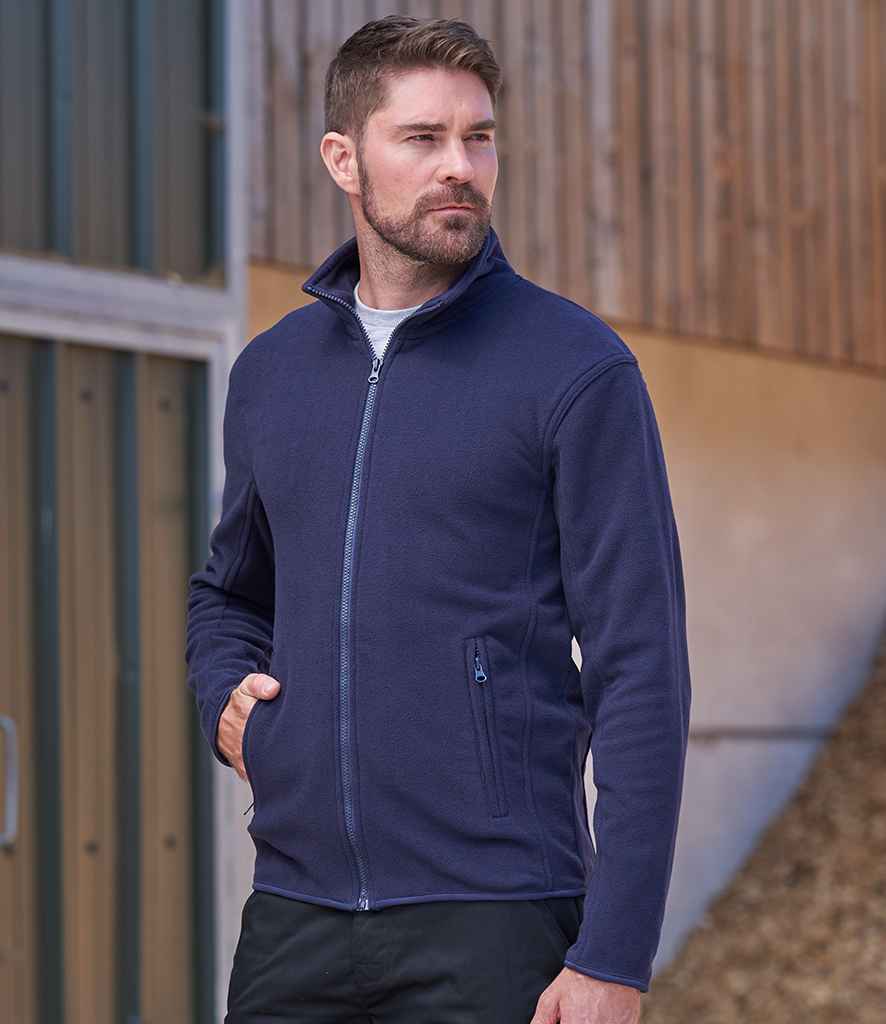 Pro RTX Pro Micro Fleece Jacket in Navy by Pro RTX — Custom branded clothing by Print Press, featuring premium embroidery produced in our specialist print lab in the UK.