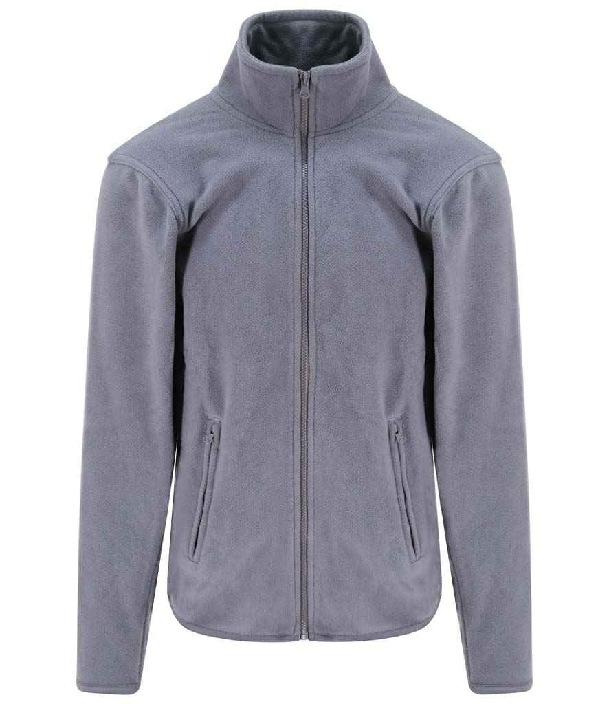 Pro RTX Pro Micro Fleece Jacket in Solid Grey by Pro RTX — Custom branded clothing by Print Press, featuring premium embroidery produced in our specialist print lab in the UK.
