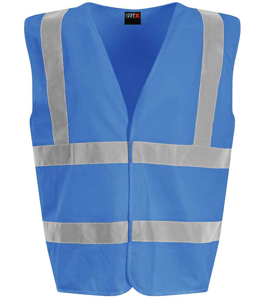 Pro RTX High Visibility Kids Waistcoat in Royal Blue by Pro RTX High Visibility — Custom branded clothing by Print Press, featuring premium embroidery produced in our specialist print lab in the UK.