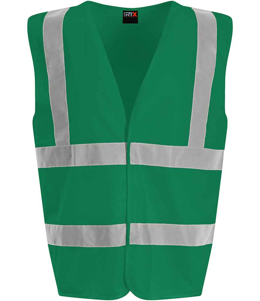 Pro RTX High Visibility Waistcoat - (2nd Colours) in Paramedic Green by Pro RTX High Visibility — Custom branded clothing by Print Press, featuring premium embroidery produced in our specialist print lab in the UK.