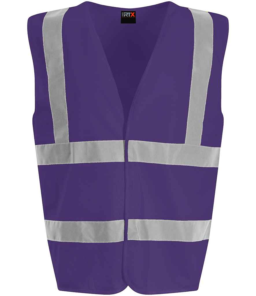 Pro RTX High Visibility Waistcoat - (2nd Colours) in Purple by Pro RTX High Visibility — Custom branded clothing by Print Press, featuring premium embroidery produced in our specialist print lab in the UK.