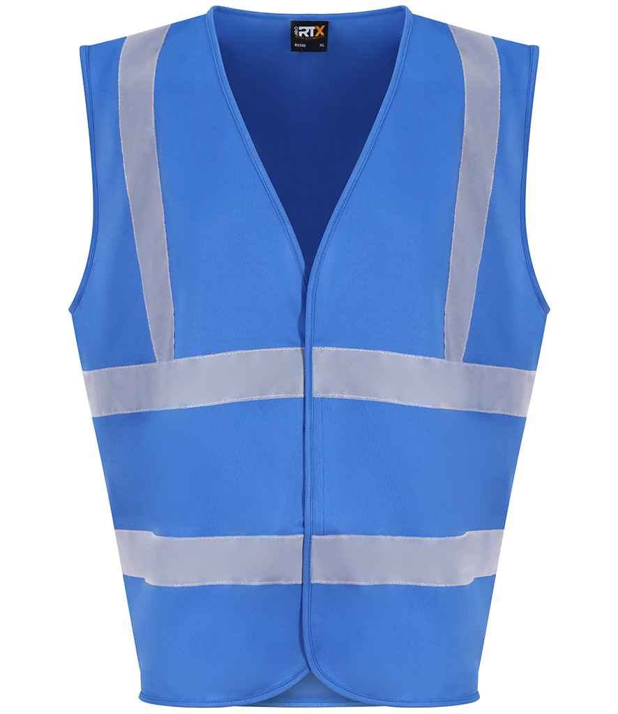 Pro RTX High Visibility Waistcoat in Sapphire Blue by Pro RTX High Visibility — Custom branded clothing by Print Press, featuring premium embroidery produced in our specialist print lab in the UK.