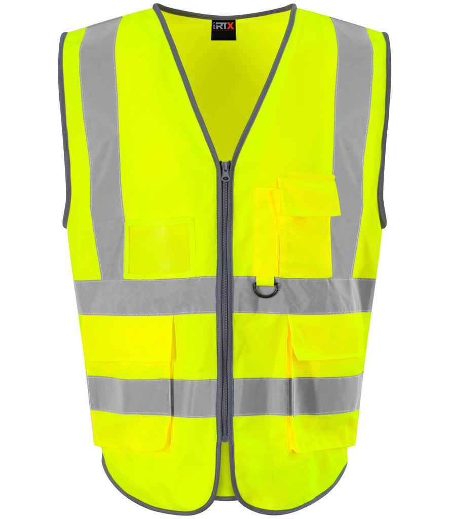 Pro RTX High Visibility Executive Waistcoat in by Pro RTX High Visibility — Custom branded clothing by Print Press, featuring premium embroidery produced in our specialist print lab in the UK.