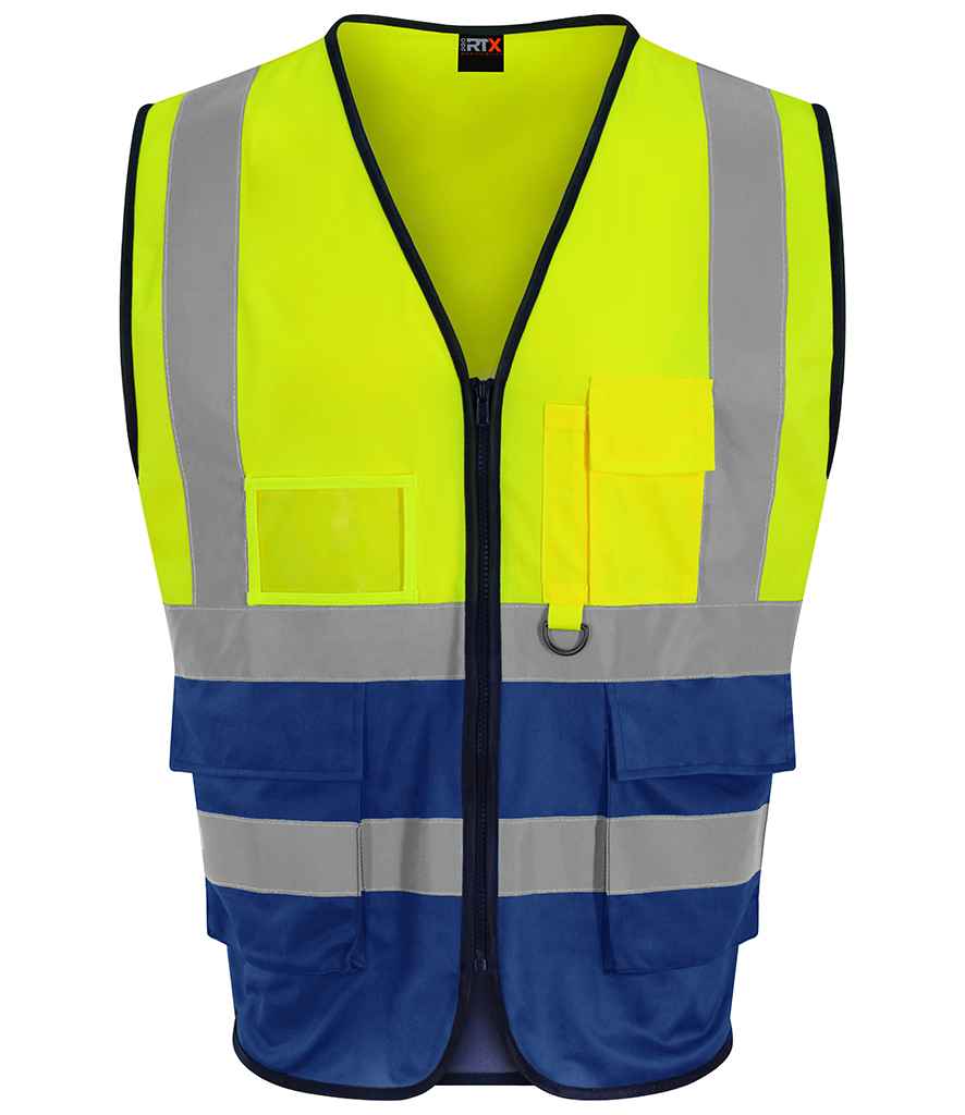 Pro RTX High Visibility Executive Waistcoat in by Pro RTX High Visibility — Custom branded clothing by Print Press, featuring premium embroidery produced in our specialist print lab in the UK.