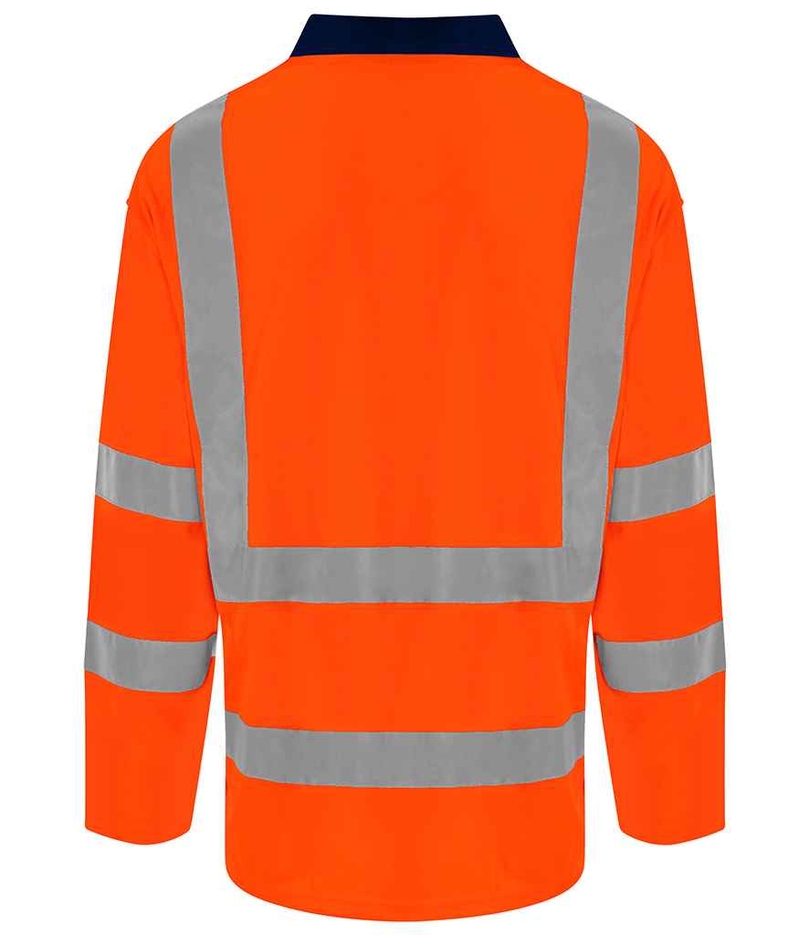 Pro RTX High Visibility Long Sleeve Polo Shirt in by Pro RTX High Visibility — Custom branded clothing by Print Press, featuring premium embroidery produced in our specialist print lab in the UK.