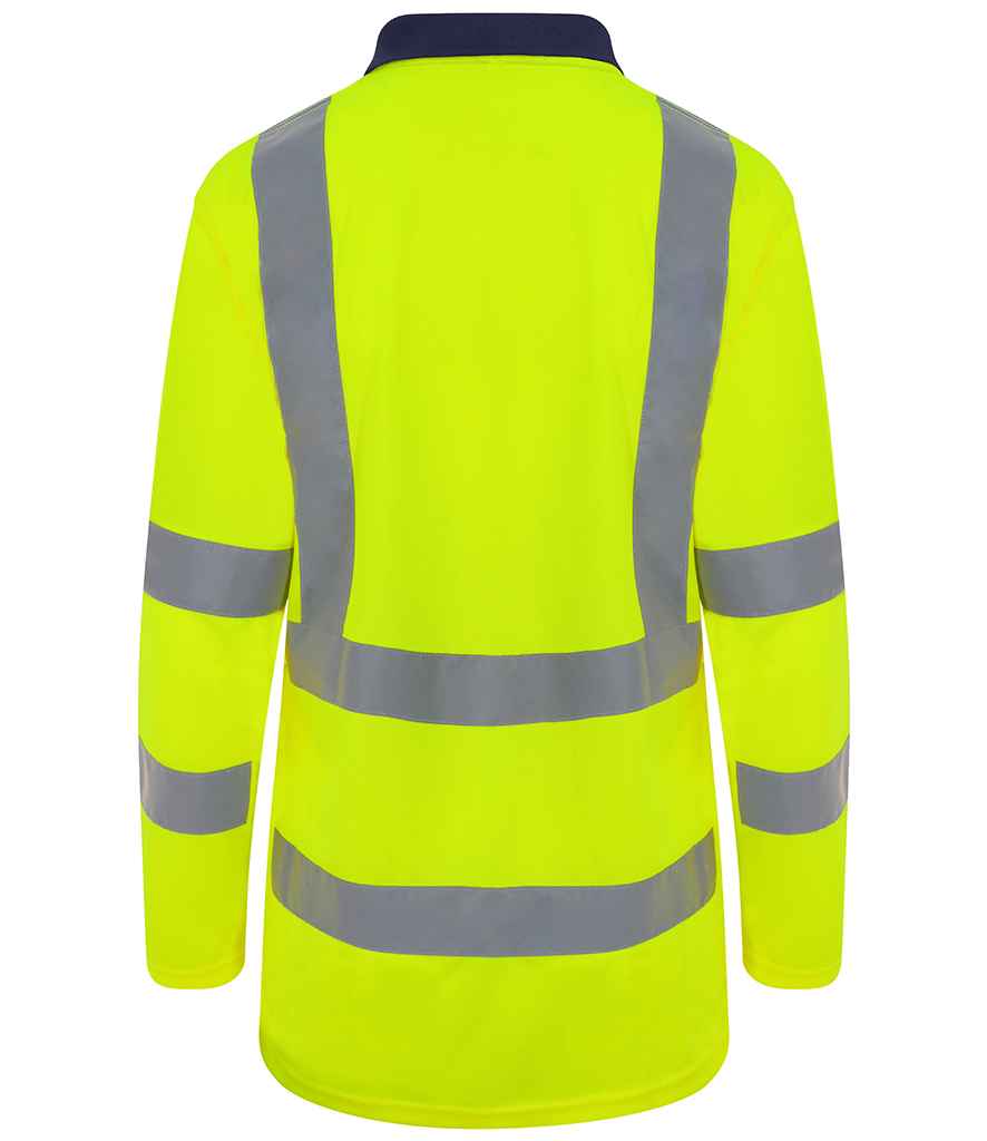 Pro RTX High Visibility Long Sleeve Polo Shirt in by Pro RTX High Visibility — Custom branded clothing by Print Press, featuring premium embroidery produced in our specialist print lab in the UK.