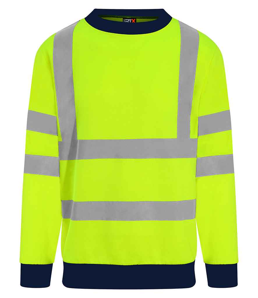 Pro RTX High Visibility Two Tone Sweatshirt in by Pro RTX High Visibility — Custom branded clothing by Print Press, featuring premium embroidery produced in our specialist print lab in the UK.