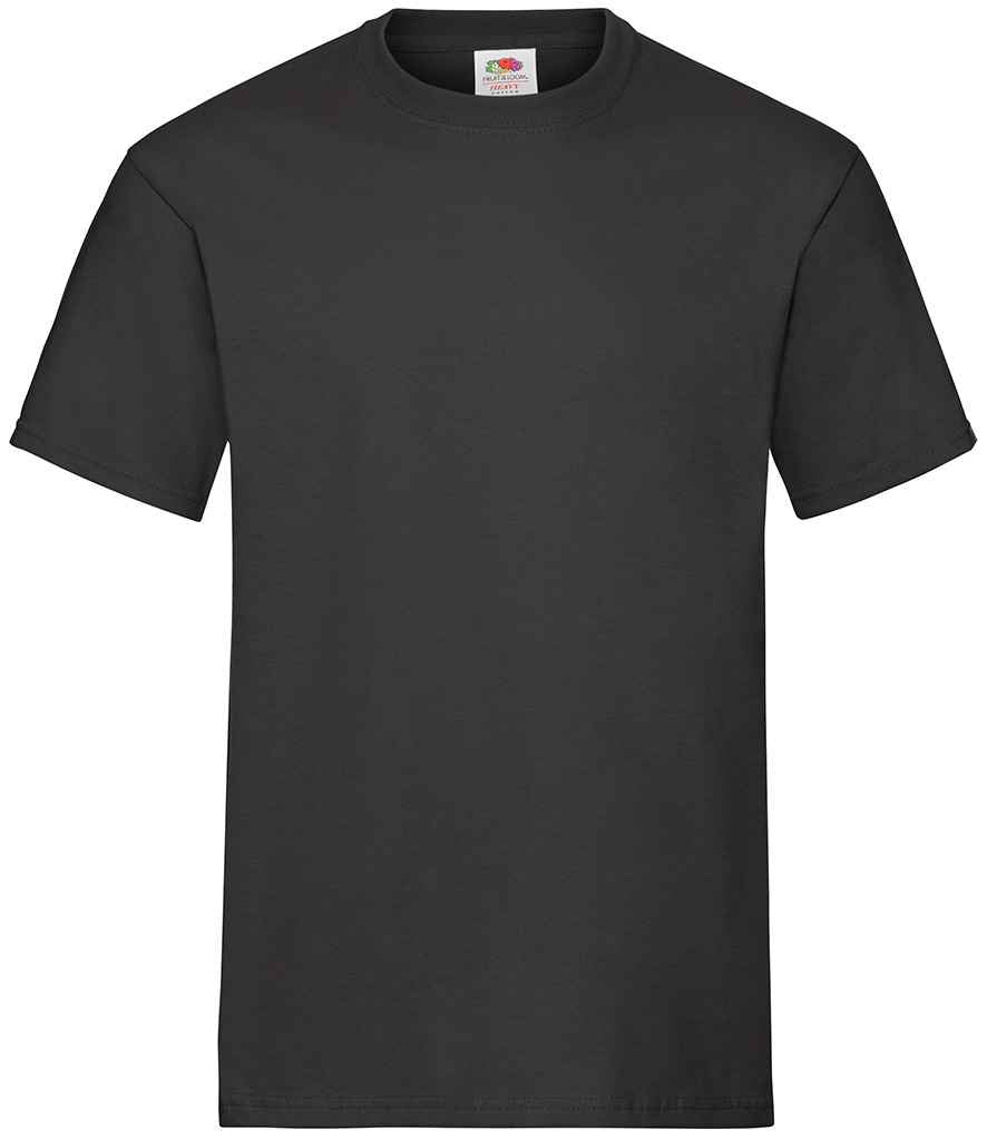 Fruit of the Loom Heavy Cotton T-Shirt in Black by Fruit of the Loom — Custom branded clothing by Print Press, featuring premium embroidery produced in our specialist print lab in the UK.