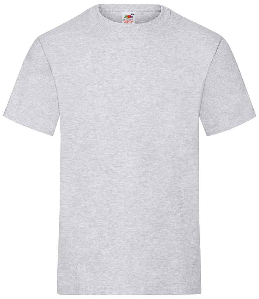 Fruit of the Loom Heavy Cotton T-Shirt in Heather Grey by Fruit of the Loom — Custom branded clothing by Print Press, featuring premium embroidery produced in our specialist print lab in the UK.