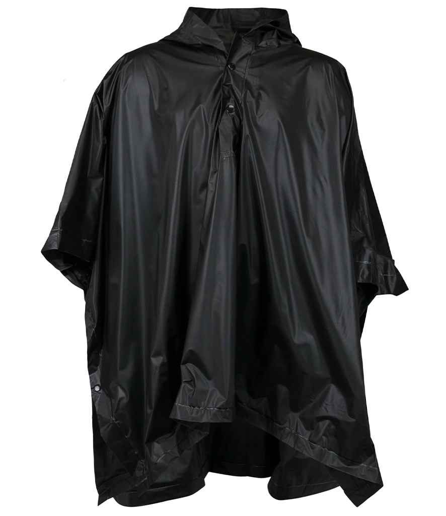 Splashmacs Rain Poncho in ONE Black by Splashmacs — Custom branded clothing by Print Press, featuring premium embroidery produced in our specialist print lab in the UK.
