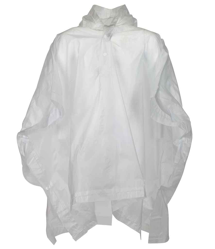 Splashmacs Rain Poncho in ONE Clear by Splashmacs — Custom branded clothing by Print Press, featuring premium embroidery produced in our specialist print lab in the UK.