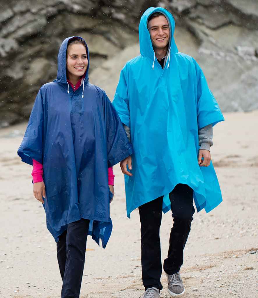 Splashmacs Rain Poncho in ONE Navy by Splashmacs — Custom branded clothing by Print Press, featuring premium embroidery produced in our specialist print lab in the UK.