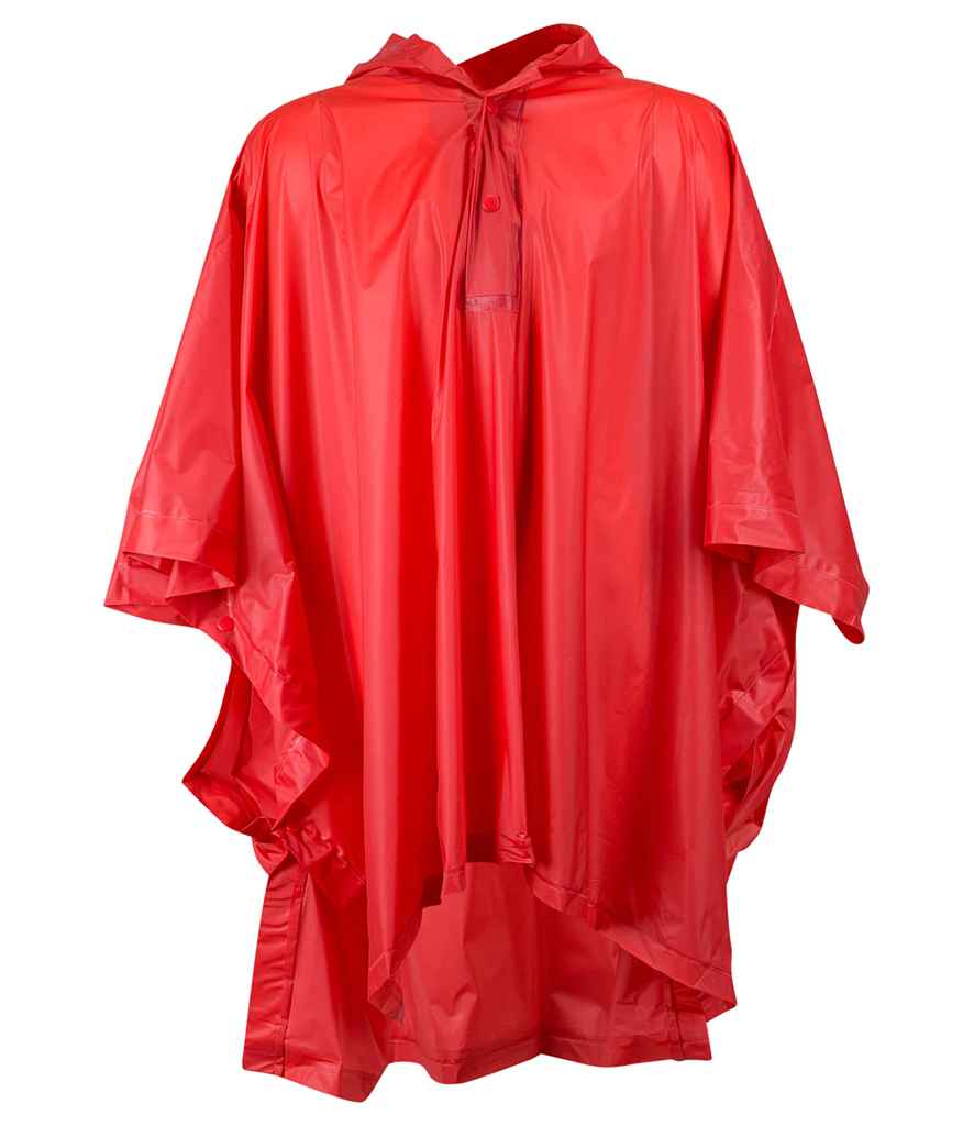 Splashmacs Rain Poncho in ONE Red by Splashmacs — Custom branded clothing by Print Press, featuring premium embroidery produced in our specialist print lab in the UK.