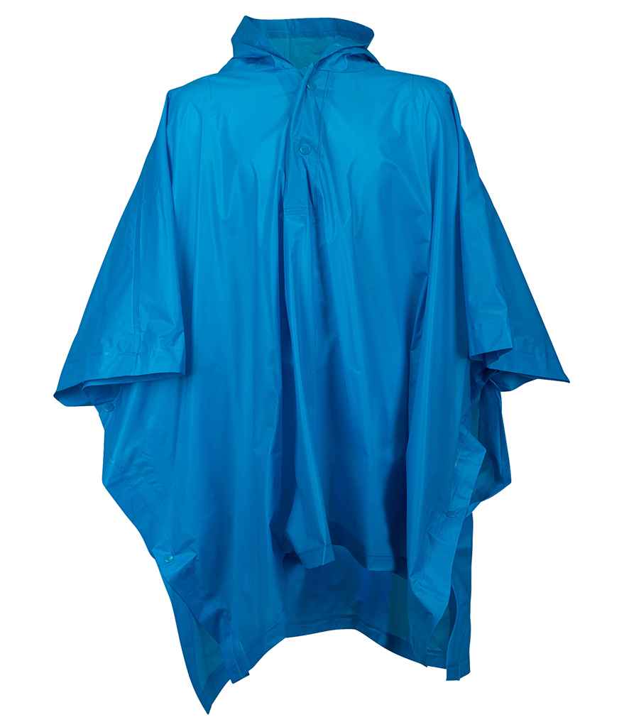 Splashmacs Rain Poncho in ONE Sapphire Blue by Splashmacs — Custom branded clothing by Print Press, featuring premium embroidery produced in our specialist print lab in the UK.