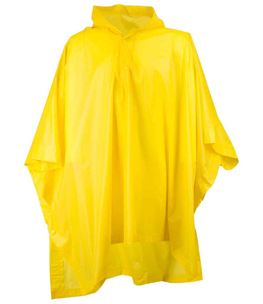 Splashmacs Rain Poncho in ONE Yellow by Splashmacs — Custom branded clothing by Print Press, featuring premium embroidery produced in our specialist print lab in the UK.