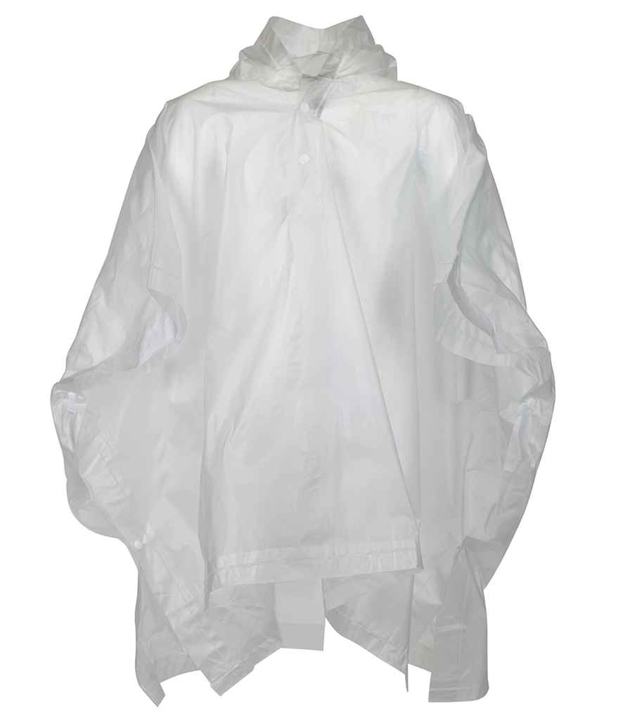 Splashmacs Kids Rain Poncho in ONE Clear by Splashmacs — Custom branded clothing by Print Press, featuring premium embroidery produced in our specialist print lab in the UK.