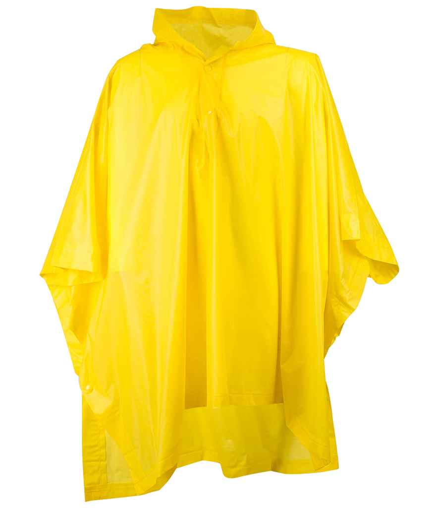 Splashmacs Kids Rain Poncho in ONE Yellow by Splashmacs — Custom branded clothing by Print Press, featuring premium embroidery produced in our specialist print lab in the UK.