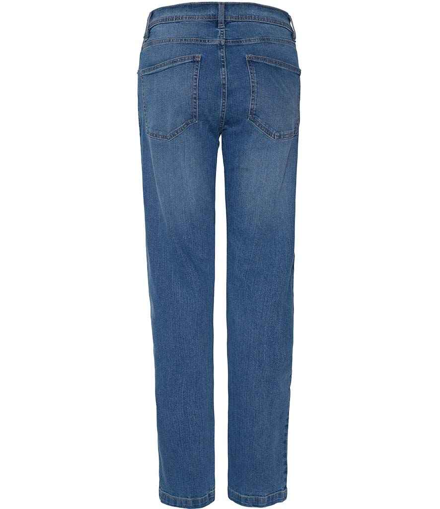 So Denim Mens Max Slim Jeans in Mid Blue Wash by So Denim — Custom branded clothing by Print Press, featuring premium embroidery produced in our specialist print lab in the UK.
