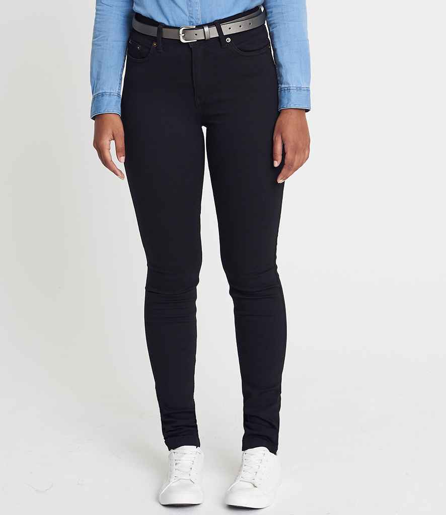 So Denim Ladies Lara Skinny Jeans in Black by So Denim — Custom branded clothing by Print Press, featuring premium embroidery produced in our specialist print lab in the UK.