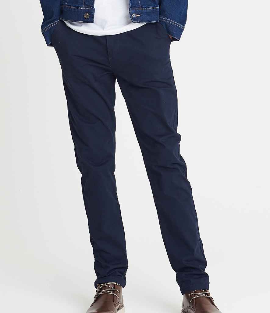 So Denim Adam Slim Chinos in Navy by So Denim — Custom branded clothing by Print Press, featuring premium embroidery produced in our specialist print lab in the UK.